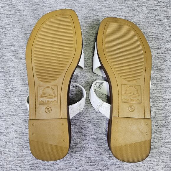 Maui Island Kona Sandals Womens White Strappy Wedge Vacation Beach Square Toe 7 - Picture 8 of 12